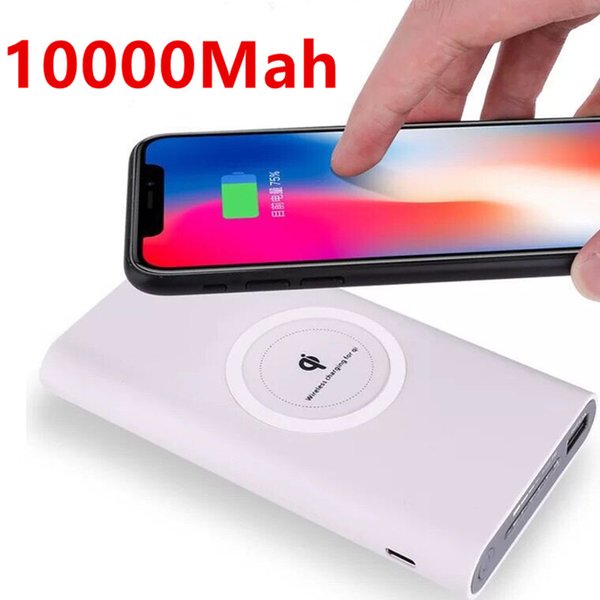 Universal Portable 10000mAh Power Bank Qi Wireless Charger For all smartphone iPhone X XS MAX Samsung S6 S7 S8 Powerbank
