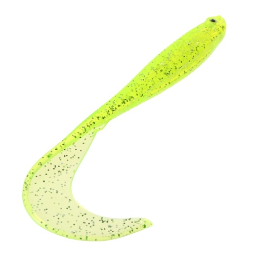 12cm 6.5g 5pcs Fishing Lures Soft Plastic Curly Tail 3D Eyes Soft Bait Swimbait for Freshwater and Saltwater