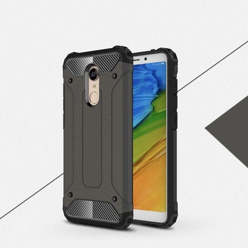 Para Xiaomi Redmi 5 Funda Slim Fit Dual Layer Cubierta trasera dura Bumper Funda protectora Shock-Absorption & Skid-proof Anti-Scratch Case 5.7 pulgadas