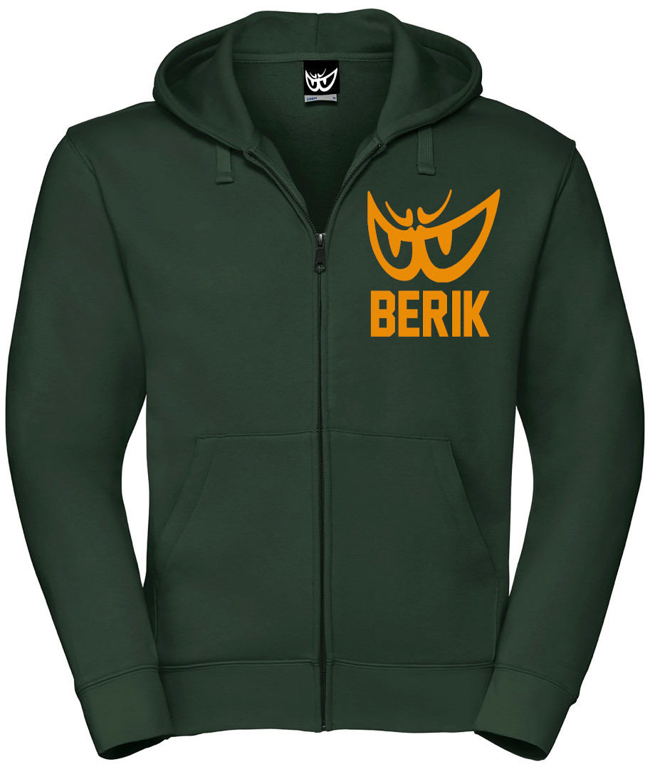 Berik Classic Z Zip Hoodie, green-orange, Size XL, green-orange, Size XL