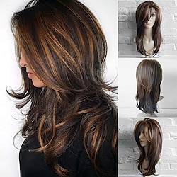 Brown Wigs for Women Long Cosplay Party Charming Wigs for Women Mixed Wigs - Black Brown Lightinthebox