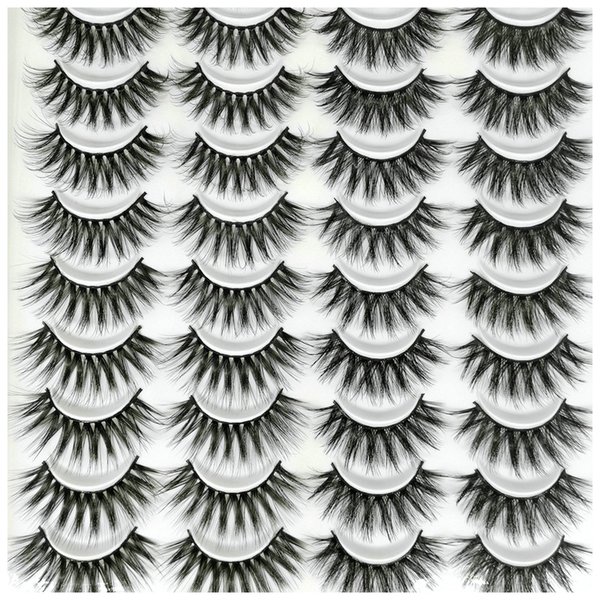 20 Pairs 3D Mink False Eyelashes Lashes Book Natural Fake Lash Long Makeup Extension Eyelashes For Beauty