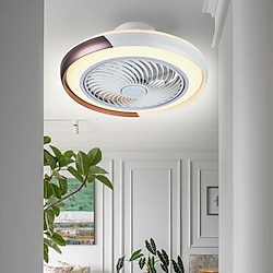 Ceiling Fan with Lights Remote Control, Indoor Low Profile Modern Flush Mount Ceiling Fan with 72W Warm Natural Bright 3 Color LED Lights, 3 Speeds Smart Ac Fan for Kitchen and Bedroom (White) Lightinthebox