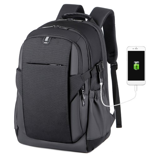 Sac à dos pour ordinateur portable résistant à l'eau sac de voyage d'affaires avec Port de charge USB Anti-vol collège école ordinateur sac à dos voyage décontracté randonnée sac à dos 17 pouces ordinateur