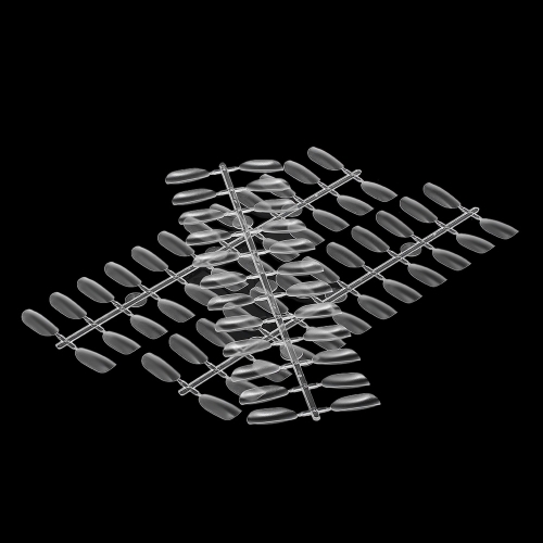 10 piezas de clavo falso Art Tip Sticks Nail Art Practice Board Oval Consejos de uñas falsas Ventana de visualización Práctica de belleza Práctica de la etiqueta engomada