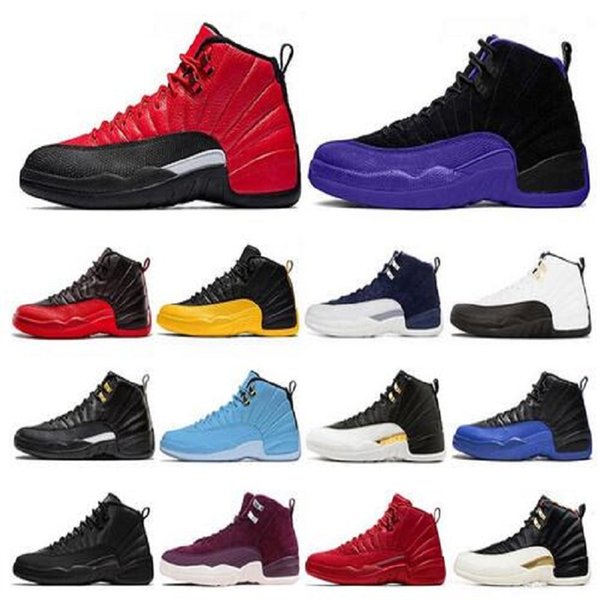 Game Royal 12 University Gold 12s Men Basketball Shoes CNY Midnight Black Reverse Taxi Mens Trainer Athletic Sports Sneakers Size 40-47