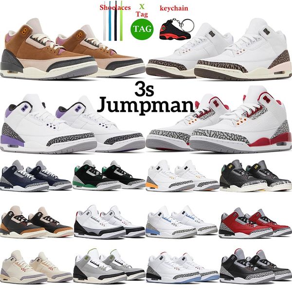 Neapolitan 3 men basketball shoes Winterized UNC jumpman 3s Dark Iris Cardinal Red j3 Mocha Black Cement mens trainers sports sneakers tennis