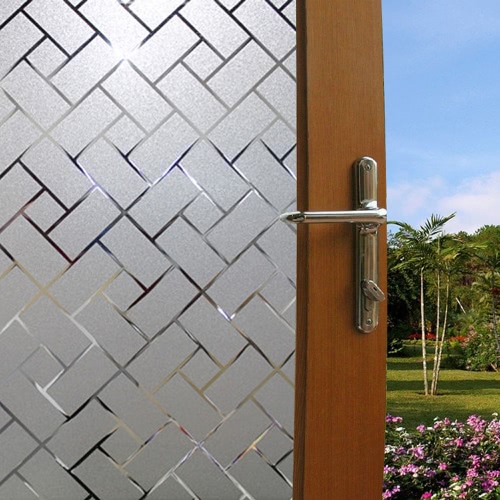 Non-adhesive Frosted Window Film Static Cling Privacy Window Cover Sticker for Bthroom Office Shop Wondow Decoration