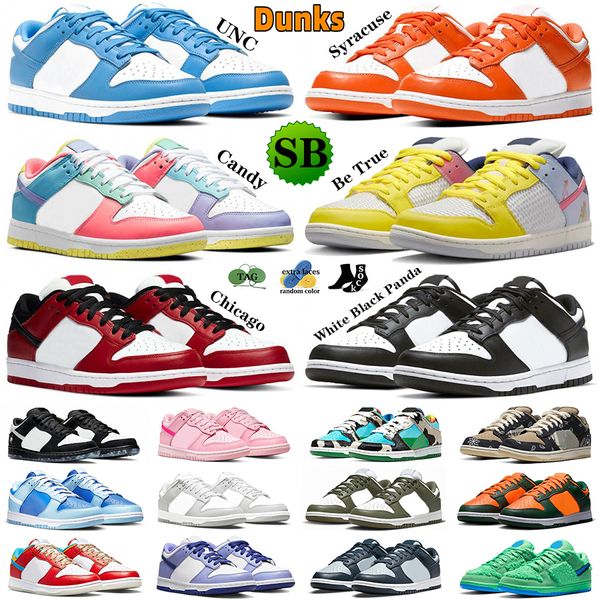 Dunks Low Retro Men Women Shoes SB Panda Black White Designer OG Sneakers Dunke Triple Pink UNC Chunky Dunky Grey Fog Platform Sports Casual Shoe US 5.5-11