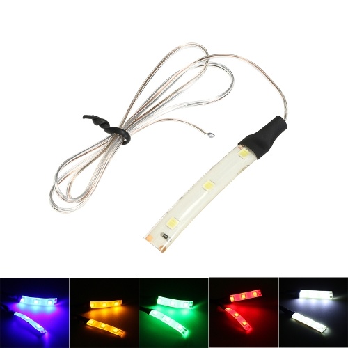 Lumières de bande de 3SMD LED pour la zone de pied de boîte à gants de support de tasse, lumière blanche