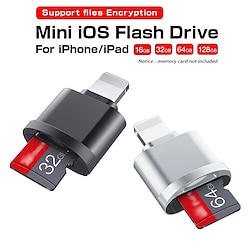 Micro SD Card Reader Converter Suitable For IPhone IPadOTG To Micro SD/TF Card Reader Viewer Adapter Memory Card Reading For IPhone 14/13/12/Pro/11/X/XR/Max/8 Support IOS 13 And ExFAT  FAT32 Lightinthebox