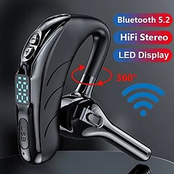 téléphone mains libres conduite casque crochet d'oreille bluetooth 5.2 étanche sport micro intégré pour apple samsung huawei xiaomi mi fitness camping / randonnée course à pied téléphone portable miniinthebox