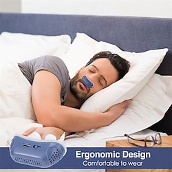 dispositif anti ronflement électrique aide mini dispositif bouchon respiration nasale soulager le ronflement aide anti ronflement pour un meilleur sommeil miniinthebox