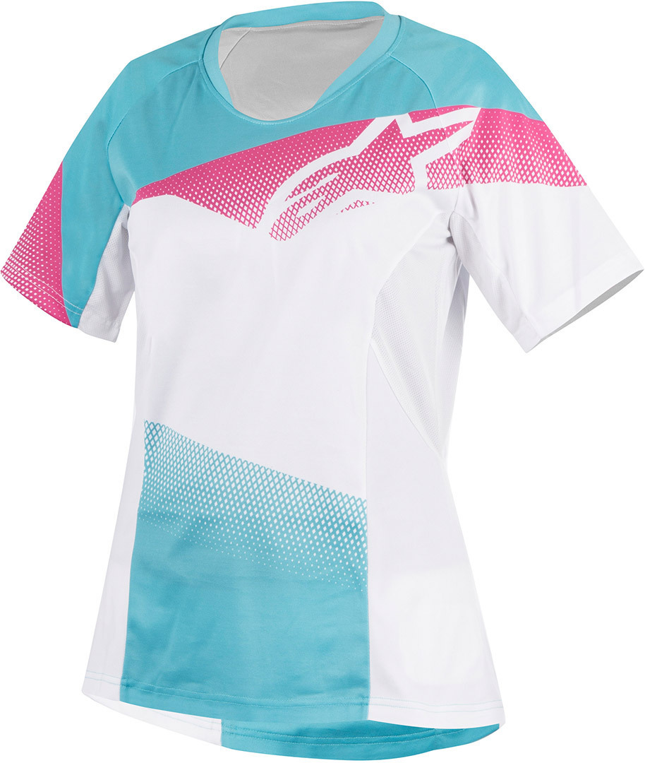 Alpinestars Stella Mesa SS Ladies Bicycle Shirt Camisa de bicicleta... Blanco Verde L