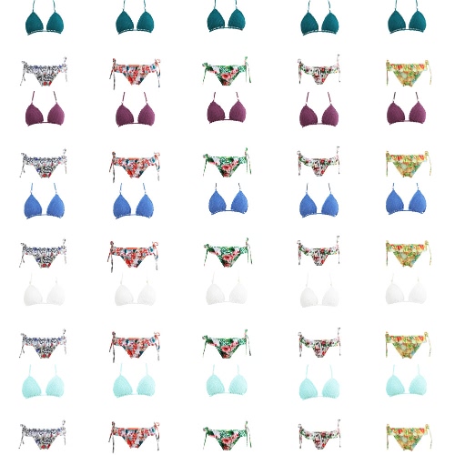 Sexy Women Bikini Set Swimwear Swimsuit Tie Halterneck Ruffled Padded Two Piece Bathing Suit Beachwear
