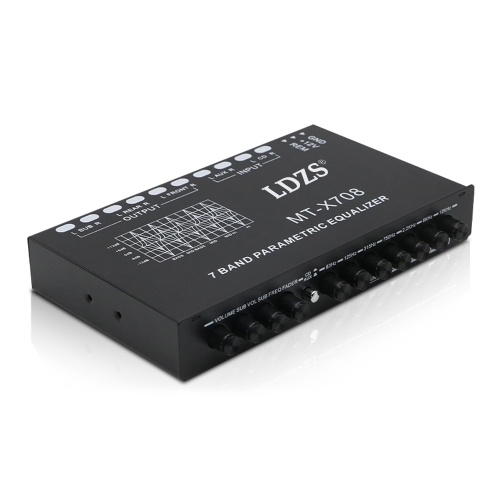 Égaliseur de voiture 7 bandes multifonctionnel voiture Audio EQ Tuning amplificateur croisé égaliseur paramétrique égaliseur Audio de voiture