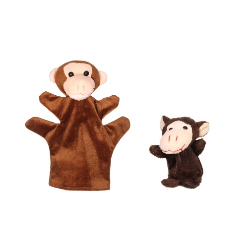 Animales Títeres de mano Títeres de Dedo Tiempo de la historia Juego de marionetas educativas Animales de dibujos animados Madre Bebé para niños Muestra Playtime Escuelas 2Pcs Perro