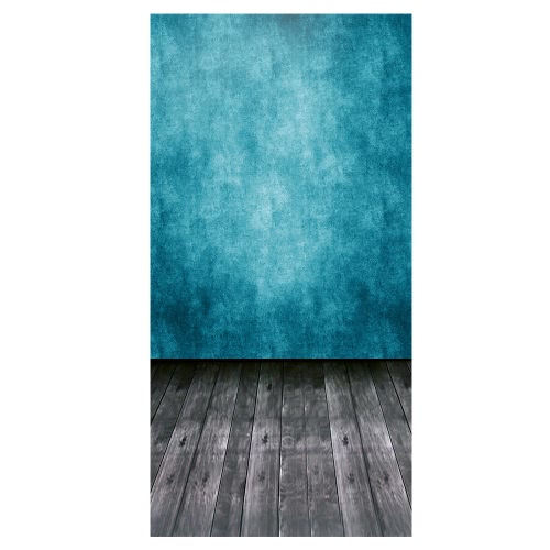 1.5 * 3m / 4.9 * 9.8ft Video Studio Photo Fond de fond Fond Numérique Imprimé Bleu Classique Paroi en bois Plancher de plancher pour adolescent Enfant adulte Enfant Portrait Photographie
