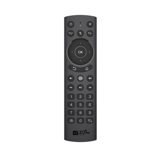 Souris sans fil G20S Pro 2.4G avec récepteur USB Gyroscope à 6 axes Télécommande portable Commande vocale intelligente Rétroéclairage d'apprentissage IR pour Smart TV Android TV BOX