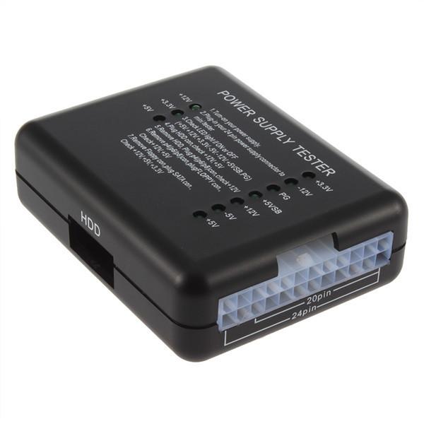 Classic Power Supply Tester Checker LED 20/24 Pin for PSU ATX SATA HDD Tester Checker Meter Measuring for PC Compute Wholesale