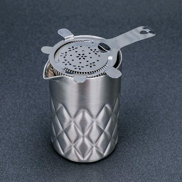Party Favor 580ml Stirring Tin Cocktail Mixing Glass Double-walled And Vacuum Insulated For Temperature Consistency Bar Tool