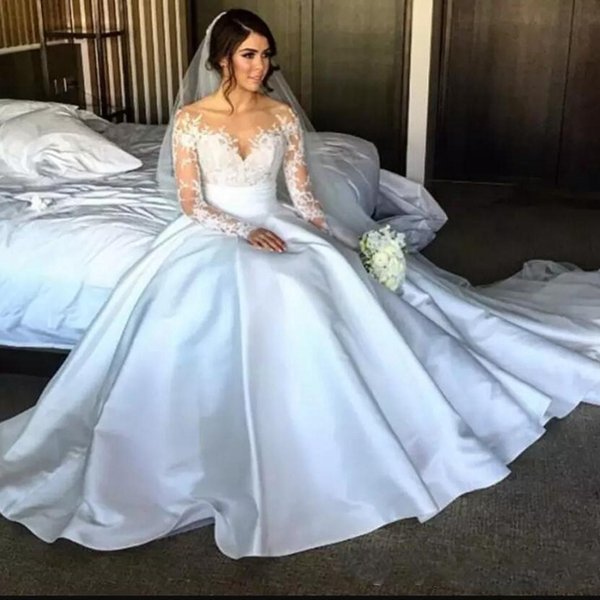 Plus Size 2022 Jumpsuits Wedding Dresses Bridal Gowns With Detachable Train High Neck Long Sleeves Muslim African Beaded Custom Made
