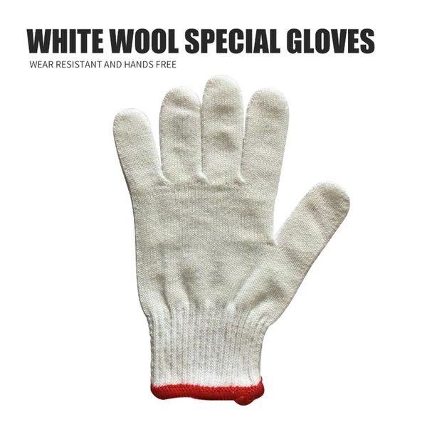 Garden Gloves short hands protection garden supplies white wool textile extra thickoutdoor hand glove