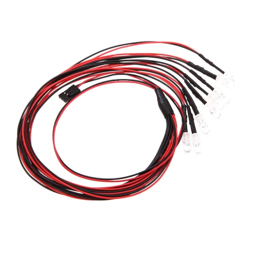 8pcs original GoolRC 5mm LED Kit de luz blanca y en color rojo para REVO raya vertical Jato T-MAXX TRAXXAS HSP HPI RC Car 4W4R