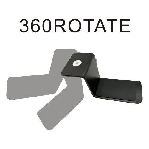 Soporte de gancho para auriculares universal giratorio de 360 ° Soporte de gancho debajo del soporte de montaje en escritorio Aleación de aluminio para oficina de estudio en el hogar