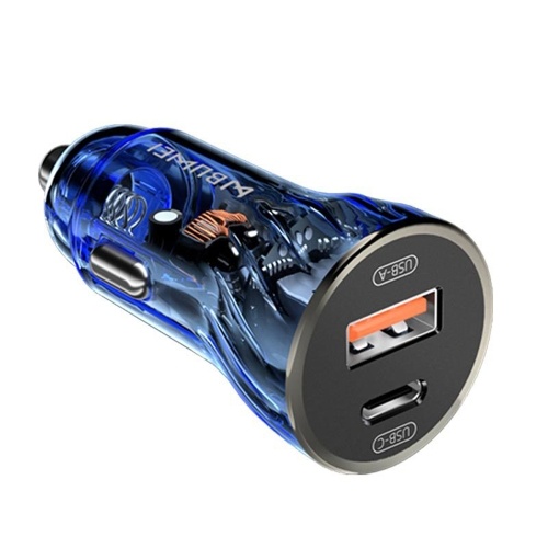 BUWEI adaptateur de Charge de voiture QC4.0+PD30W double Port dispositif de Charge rapide chargeurs de téléphone 12-24V pour voiture camion SUV