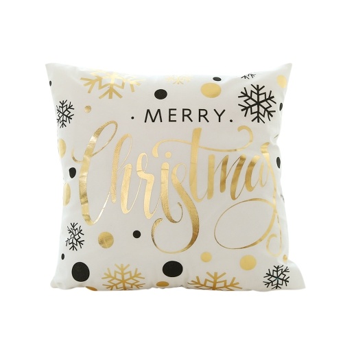 Estuche de almohada impreso en oro de Navidad