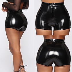 Goth Girl Retro Vintage Punk  Gothic Shiny Latex Patent Shorts Women's Costume Vintage Cosplay Party / Evening Shorts Masquerade Lightinthebox