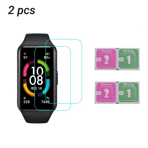 Protecteur d'écran de montre intelligente Film souple anti-rayures Ultra-mince Protecteur de bracelet intelligent Remplacement de la couverture haute transparence pour HONOR Band 6 (2 paquets)