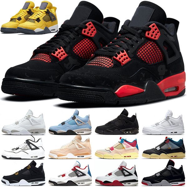 Basketball Shoes Jumpman 4 Men Women 4s Red Thunder Lightning White Oreo University Blue Black Cat Pure Money Shimmer Bred What The Mens Trainers Sports Sneakers