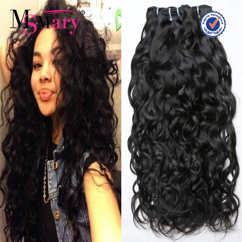 Wholesale india temple natural black wet and wavy unprocessed indian 100 human hair