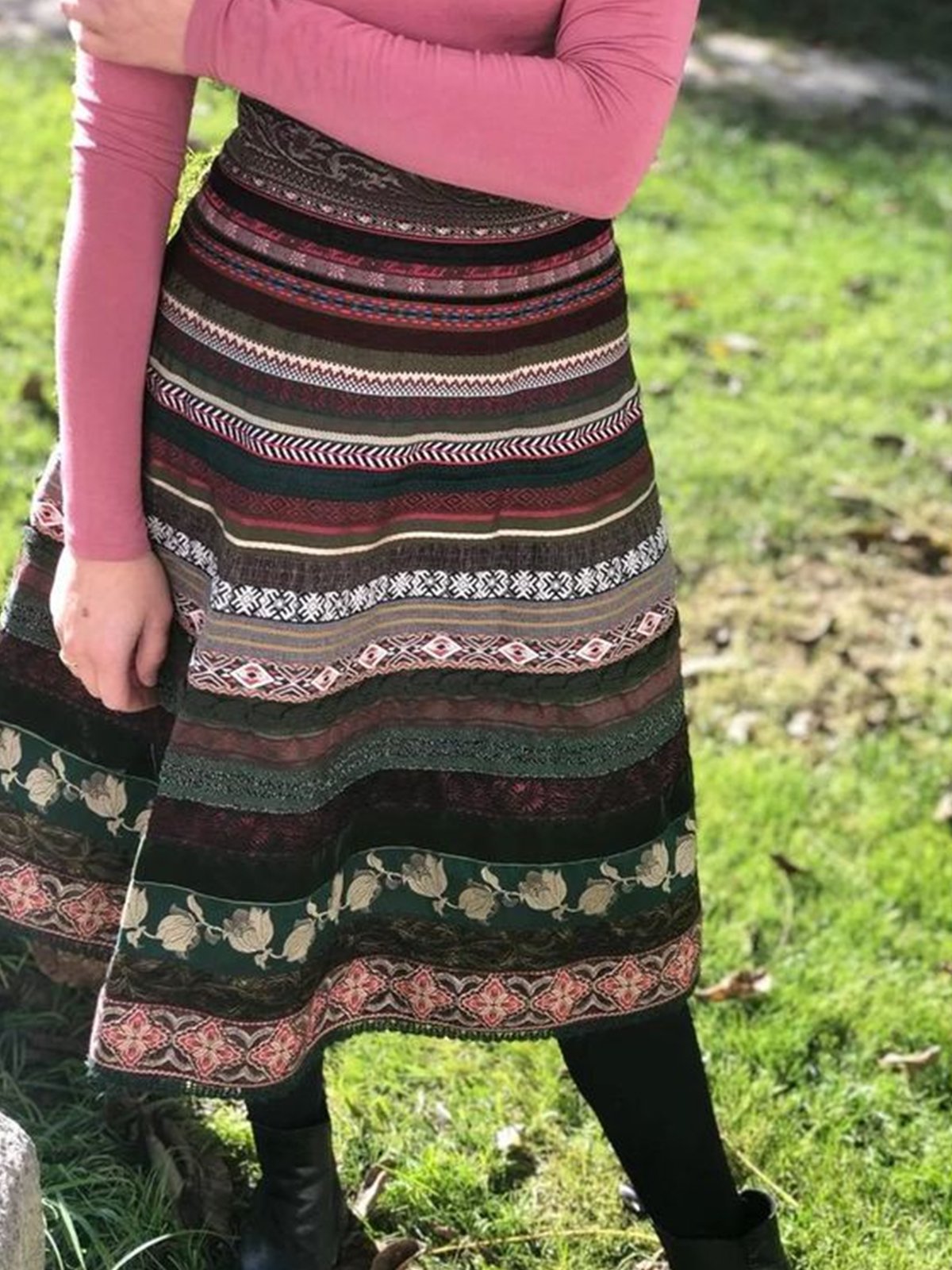 Cotton A-Line Skirts - Noracora