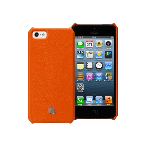Jisoncase véritable cuir Etui Housse pour iPhone 5