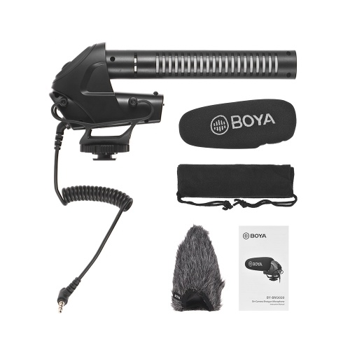 BOYA BY-BM3030 Micrófono de condensador de escopeta en la cámara