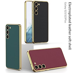 Phone Case For Samsung Galaxy Back Cover S23 Ultra Plus Bumper Frame Plating Full Body Protective Solid Colored TPU PC miniinthebox