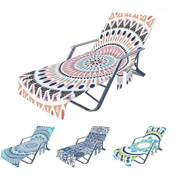 Chair Covers Beach Cover Holiday Garden Swimming Pool Lounger Chairs With Storage Pocket Summer Seaside Towel1