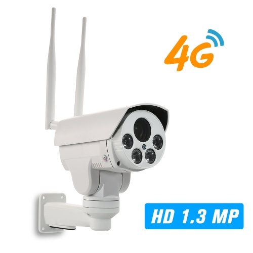 Cámara IP inalámbrica 960P 4G Cámara de red PTZ con lente de enfoque automático de 2.8-12 mm