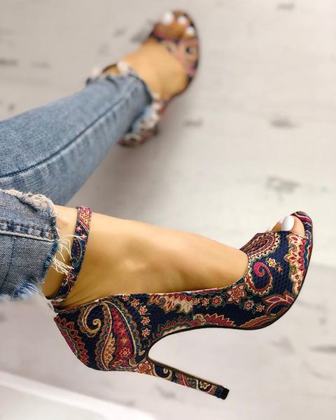 Sandals 2021 Shoes Woman High Heels Pumps Fashion Summer Sexy Ladies Increased Stiletto Super Peep Toe Drop