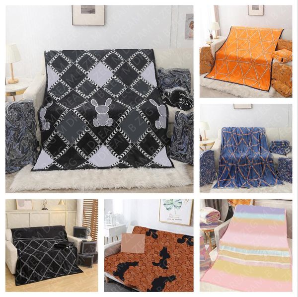 Designer Blanket Classic Design Delicate Conditioning Car Travel Bath Towel Soft Winter Fleece Shawl Throw Blankets HT1609
