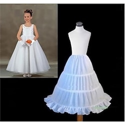Audrey Hepburn Rococo Princess Petticoat Hoop Skirt Under Skirt Crinoline 3-Hoop Women's Costume Vintage Cosplay Performance Prom Ankle Length A-Line Skirt Lightinthebox