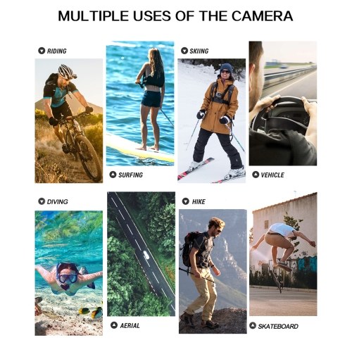 Smart Sport Camera 1080P 720P Video Recording IP68 Waterproof Fashion Compact Wearable Magnetic Sports Camera