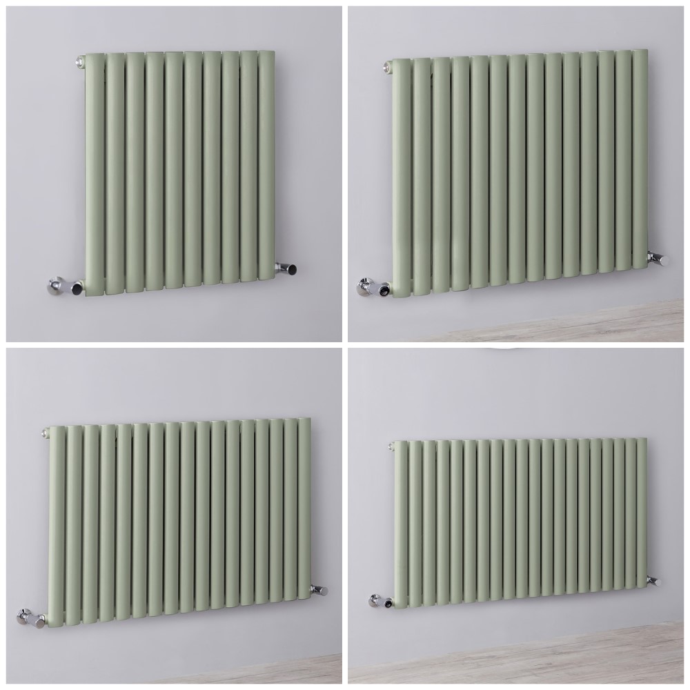 Radiador de Diseño Horizontal - Verde Salvia - Revive - Altura 635mm - Disponible en Distintas Medidas