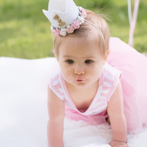 New Flower Crown Children Baby Headwear Hair Band Newborn Child Princess Crown for Birthday Party
