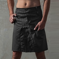 Warrior Gothic Punk  Gothic Scottish Utility Kilts Men's Costume Vintage Cosplay Party / Evening Skirts Masquerade Lightinthebox