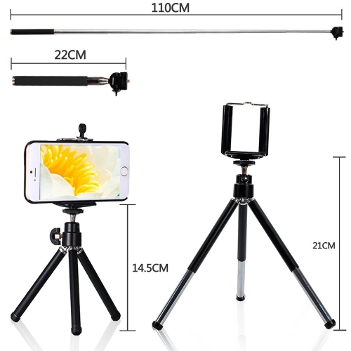10PCS 12X Telephoto kits de lentes para teléfonos móviles universales
