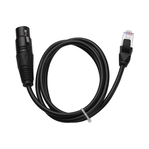 RJ45 Conector de red macho a 3 pines Mini XLR Cable de extensión hembra DMX512